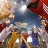 Последние штрихи к Евро-2008: гигантские футболисты в Цюрихе