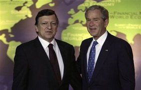 Джордж Буш и Хосе Мануэль Баррозу