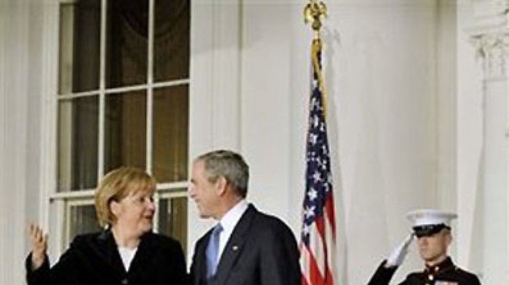 Ангела Меркель и Джордж Буш
