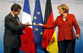 Николя Саркози и Ангела Меркель