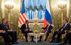 Президент США Барак Обама и президент России Дмитрий Медведев