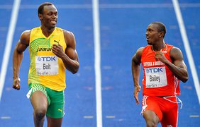 Usain Bolt (Ямайка) и Daniel Bailey (Антигуа)