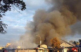 Пожар на днепропетровском рынке