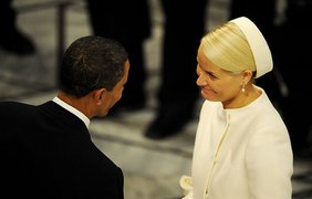 Президент США Барак Обама и кронпринцесса Норвегии Метте-Марит