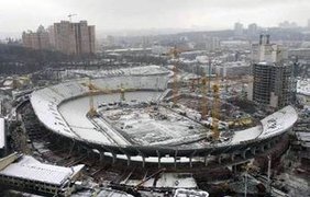 Строительство Национального стадиона "Олимпийский" в Киеве все еще продолжается