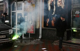 Нападение на магазин меха в Киеве