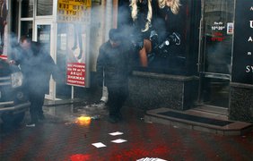 Нападение на магазин меха в Киеве