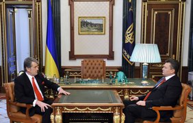 Краткая беседа между прежним и новоизбранным президентами Украины
