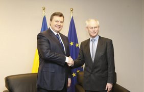 Президент ЕС Герман Ван Ромпей и Виктор Янукович