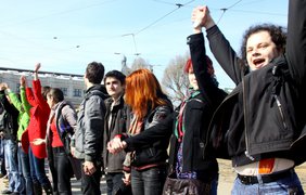 АнтиТабачная цепь львовских студентов