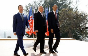 Дмитрий Медведев, Вацлав Клаус и Барак Обама