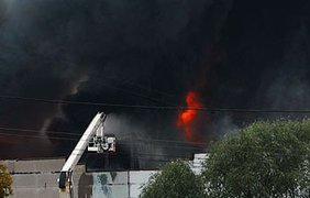 Пожар на столичных складах