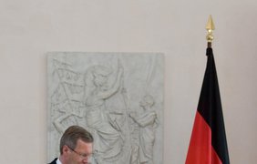 Виктор Янукович с президентом Германии Кристианом Вульфом