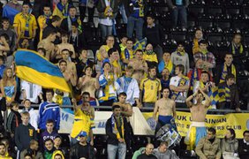 Украинцев на трибуна "Прайд Парка" собралось немало