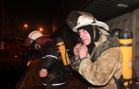 Большой пожар в ценрте Харькова