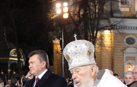 Виктор Янукович и Предстоятель УПЦ (МП) митрополит Владимир (Сабодан)