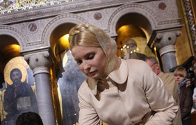 Юлия Тимошенко на Пасхальном богослужении