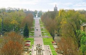 Бульвар Т.Шевченко с высоты, Запорожье, Украина