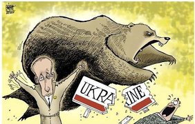 Карикатуры западных СМИ на тему российского вторжения в Украинe