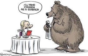 Карикатуры западных СМИ на тему российского вторжения в Украинe