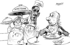 Карикатуры западных СМИ на тему российского вторжения в Украинe