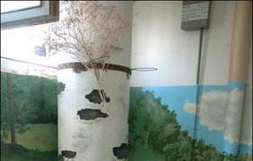 Художник превратил парадное в картинную галерею