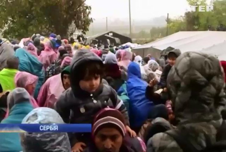 На кордоні з Хорватією біженці живуть у болоті