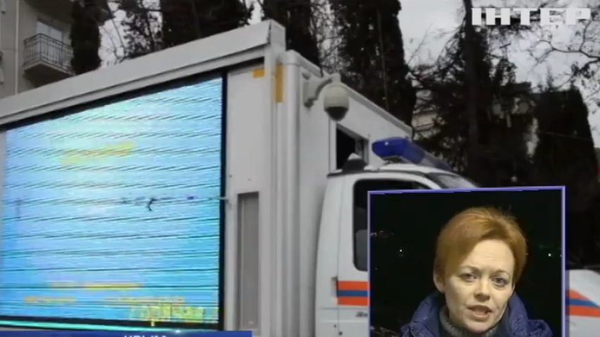 В Крыму вещают новости на передвижных телевизорах (видео)