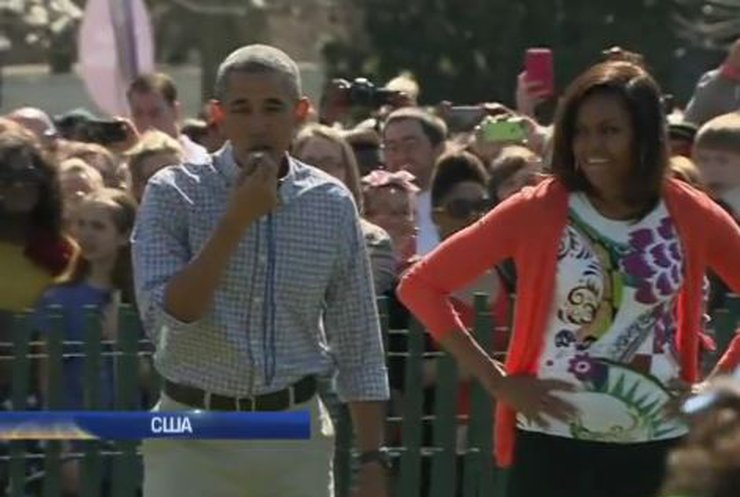 Обамы отпраздновали Пасху катанием яиц с 35 тыс гостей (видео)