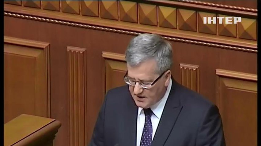 У Раді депутати з президентом Польщі заспівали гімн