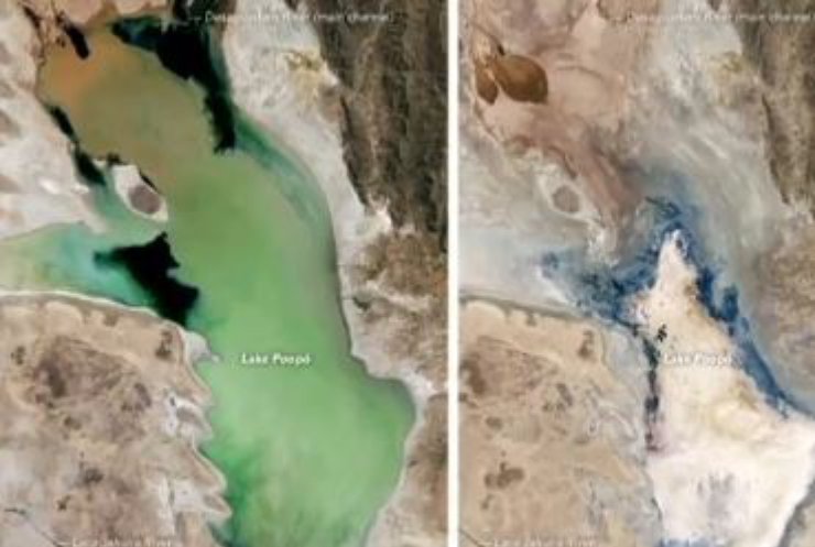 В Боливии высохло огромное озеро