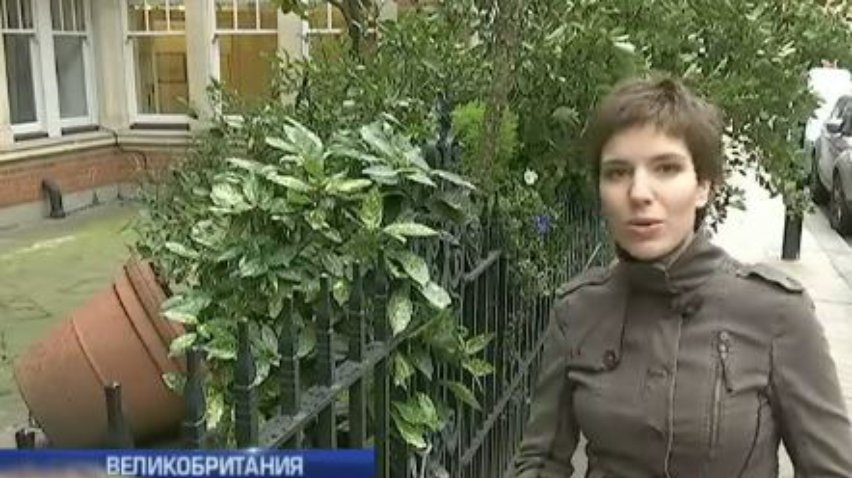 Ураган в Лондоне повалил горшки с цветами и согнул кран