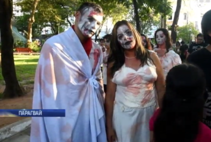 В Парагвае зомби вышли на акцию протеста