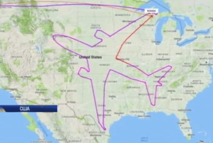 Американец 18 часов рисовал в небе Boeing