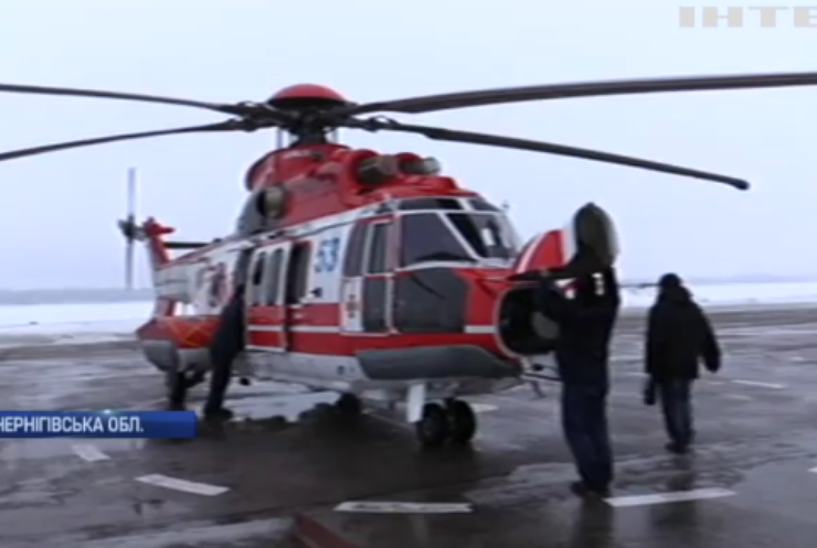 В Ніжині приземлився третій гелікоптер для МВС придбанний за французько-українською угодою