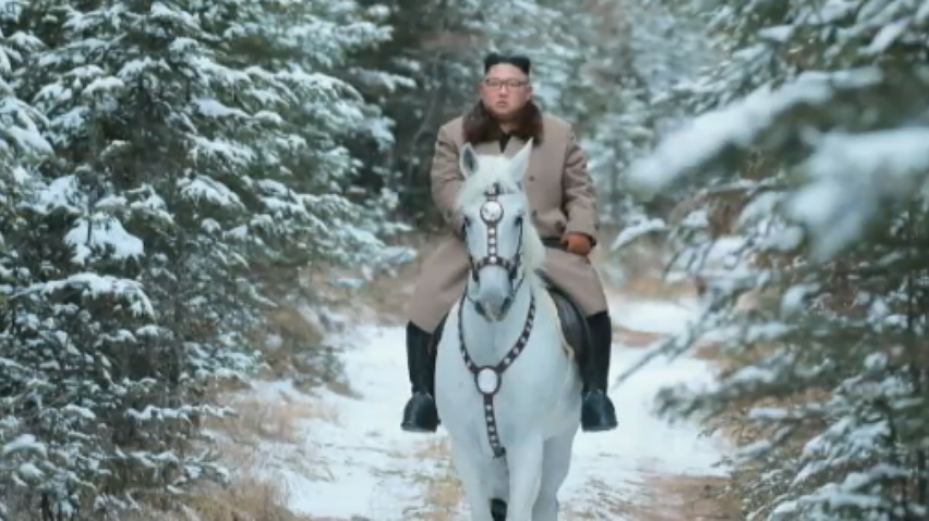 Лідер КНДР осідлав білого коня на священній горі