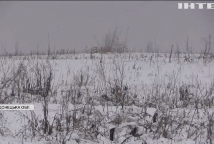 На Донбасі позиції українських бійців вкрило снігом
