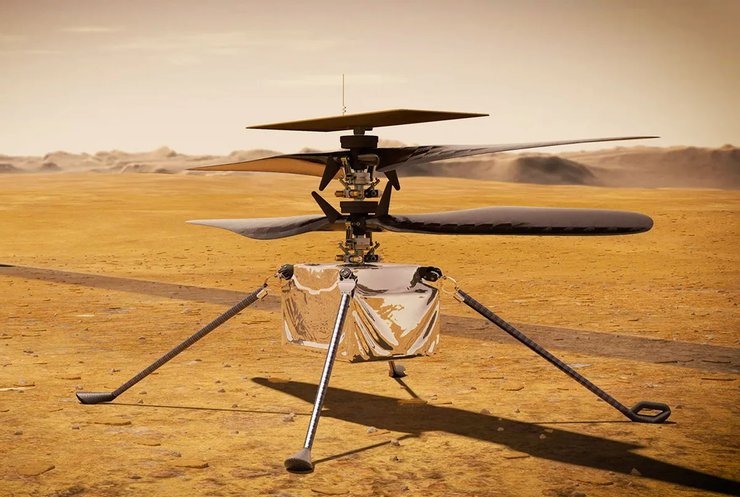 У NASA опублікували перші знімки з марсіанського гелікоптера Ingenuity