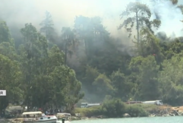 В Італії лісова пожежа розігнала туристів з курорту
